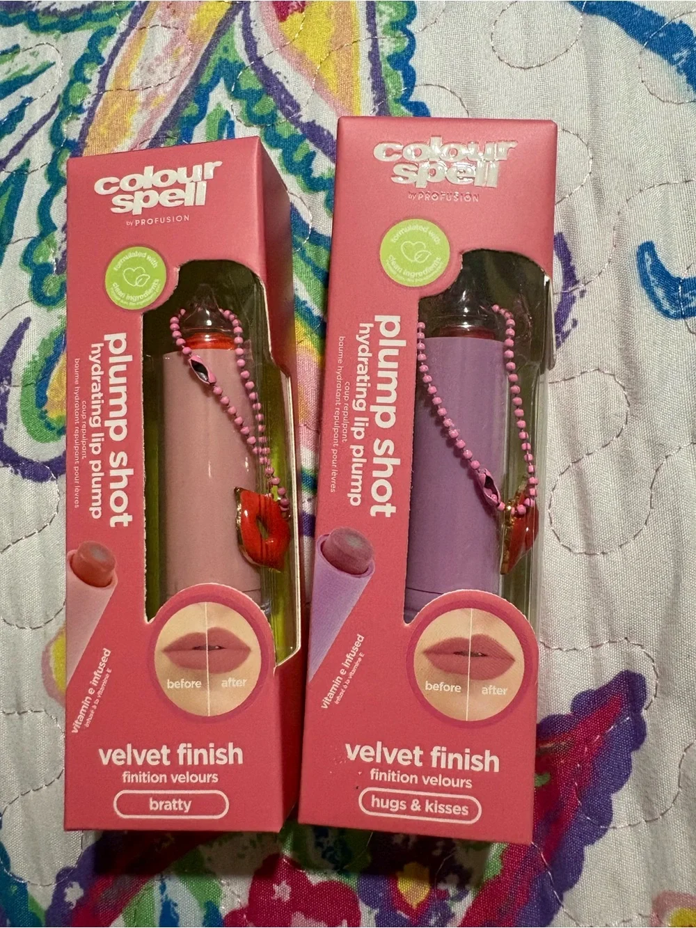 Profusion Colour Spell Plump Shot Velvet Finish Lip Plump - Pink and Purple